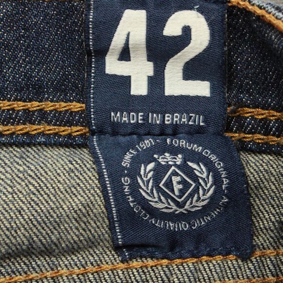 Forum Slim Fit Jeans Mens 33x27 Medium Wash Stretch Denim - Picture 6 of 11